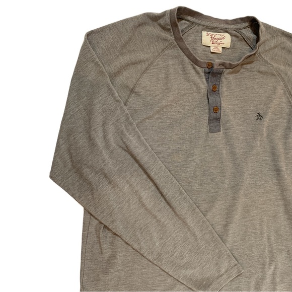 ORIGINAL PENGUIN Henley Style Mens Shirt XXL - Picture 2 of 8